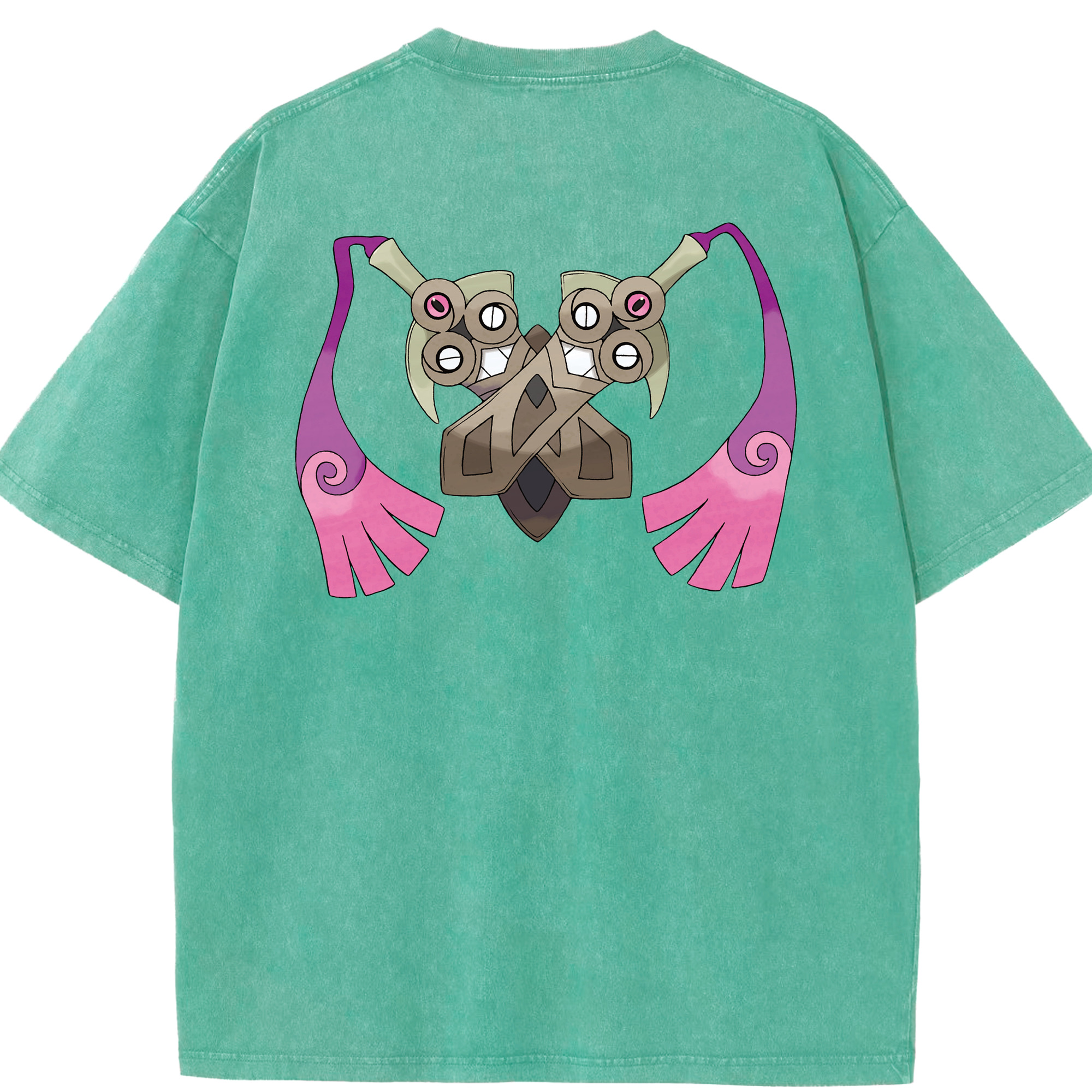 （画像用） ポケットモンスター Pokémon 綿100% ヴィンテージ風 半袖Tシャツ（背面プリント）